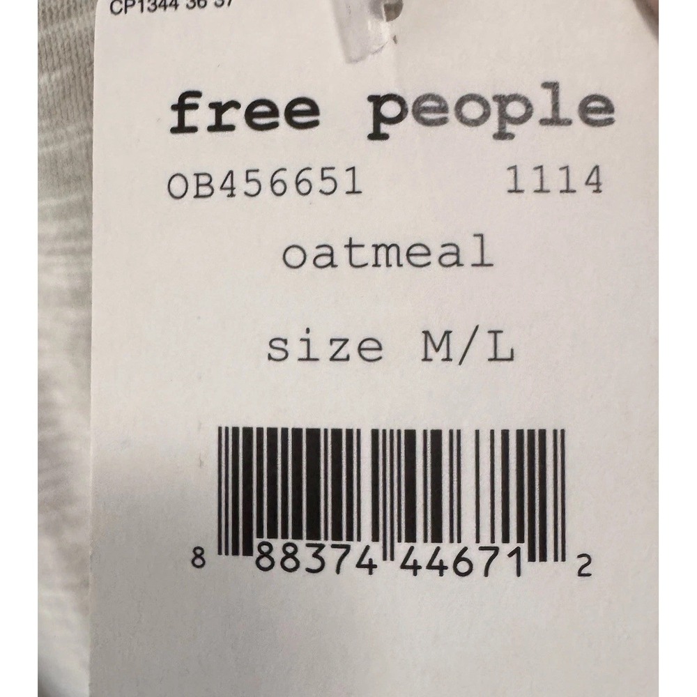 Free People FP Beach Terri Cocoon Dress M/L Oatmeal Cowl Neck Lagenlook NWT - Picture 3 of 11